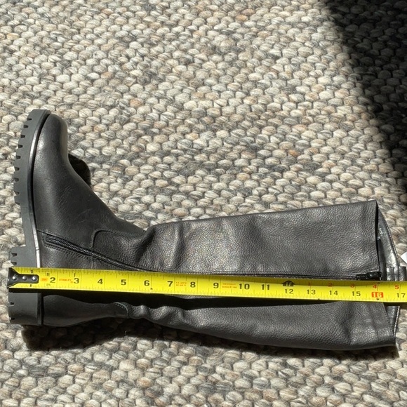 Avellini Pebbled Leather Studded Boot, Size 37 - Picture 13 of 15